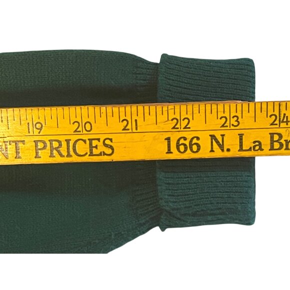 Vintage John Woodhead SWeater Men's MAcrylic V-Neck Sweater Teal Medium Stretch - Picture 13 of 13